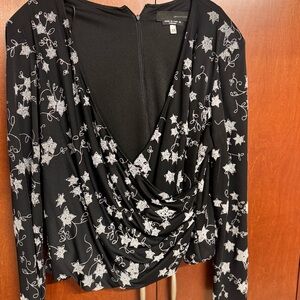 JS Boutique Black and Silver embellished top